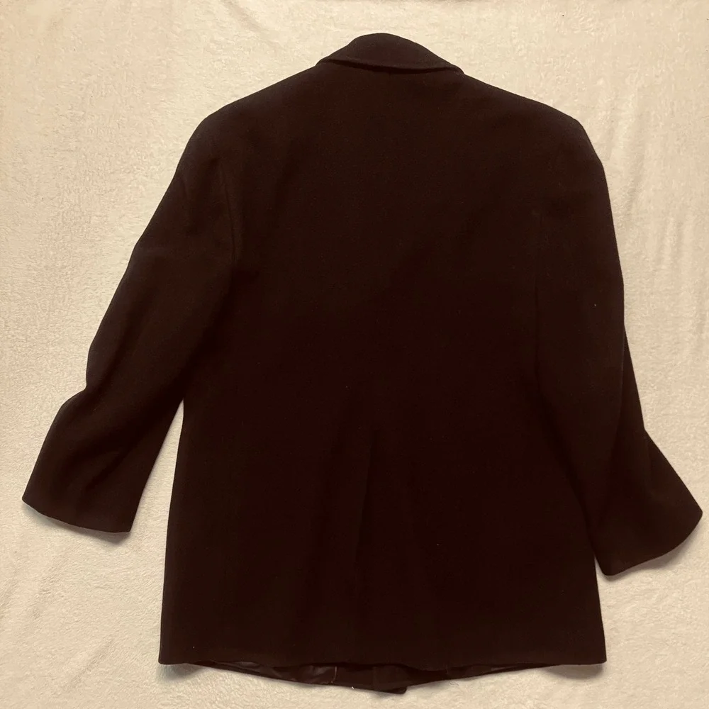 Ralph Lauren Men's Black‎ Wool Overcoat Size 42 Classic Business Style 3 Button